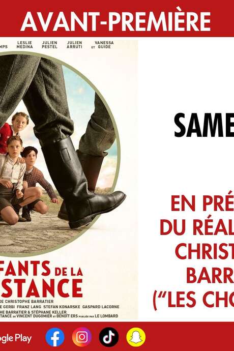 Cinéma - Avant-première "Les enfants de la résistance" en présence de Christophe Barratier