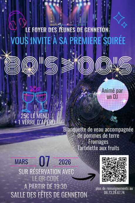 Soirée années 80 à 2000