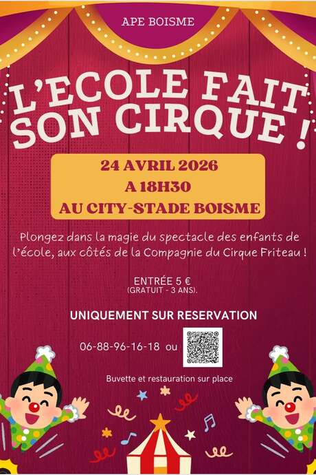 Spectacle avec les enfants et la Compagnie du cirque Friteau