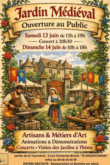 Jardin médiéval au Jardin de la Tournerie