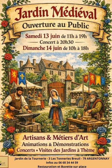 Jardin médiéval au Jardin de la Tournerie