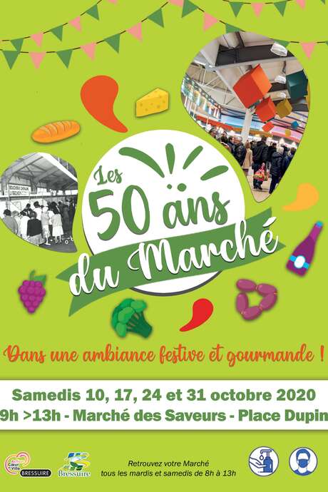 Le marché des saveurs fêtes ses 50 ans ! Le marché des saveurs fêtes ses 50 ans !
