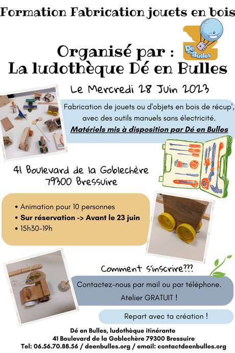 Formation fabrication de jouets en bois