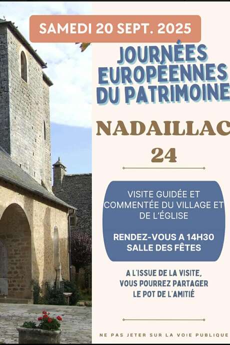 Journées Européennes du Patrimoine : Visite guidée du village et de l’église de Nadaillac