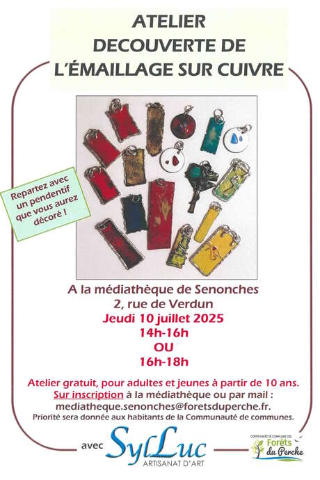Atelier découverte de l'émaillage sur cuivre