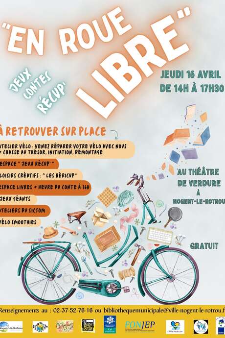 En roue libre - Après-midi jeux, ateleirs, conte et récup'