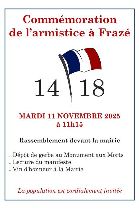 Commémoration de l'armstice - Frazé