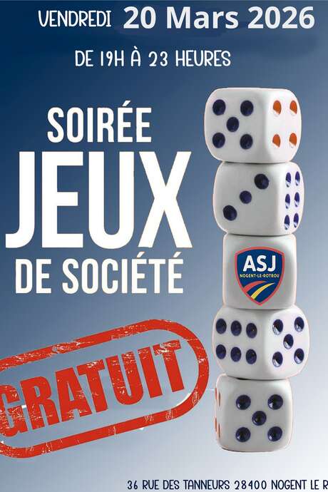 Soirée jeux de société à l'ASJ