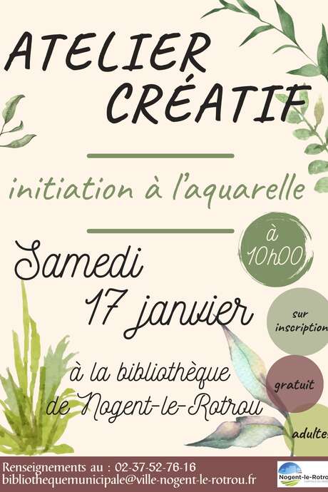 Atelier créatif - Initiation à l'aquarelle