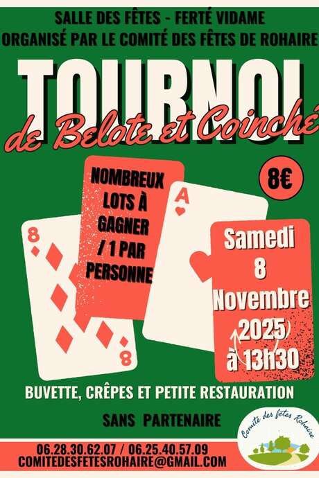 Tournoi de belote et coinché