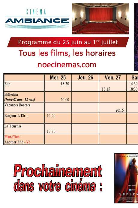 Programme cinéma  du 25 juin au 1er juillet