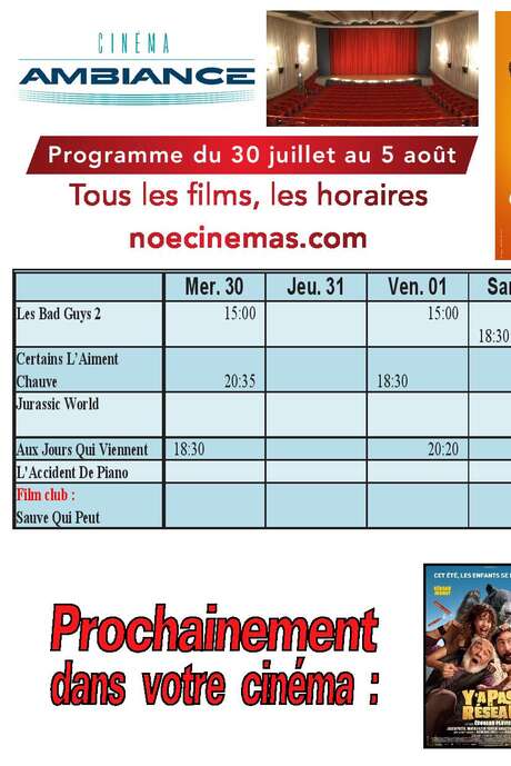 Programme cinéma  du 30 juillet  au 5 août