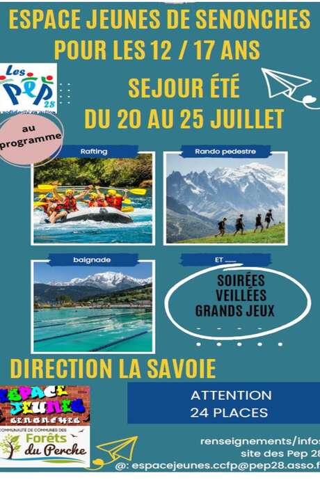 Séjour été pour les 12/17 ans