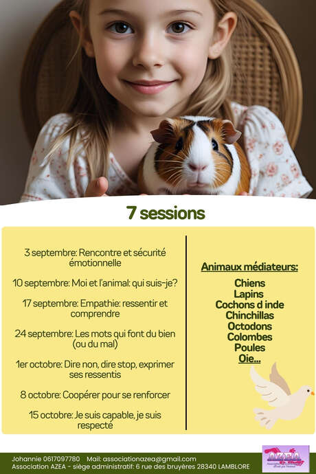 Sessions d'accompagnement associant les animaux