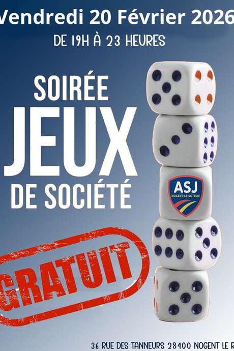 Soirée jeux de société à l'ASJ