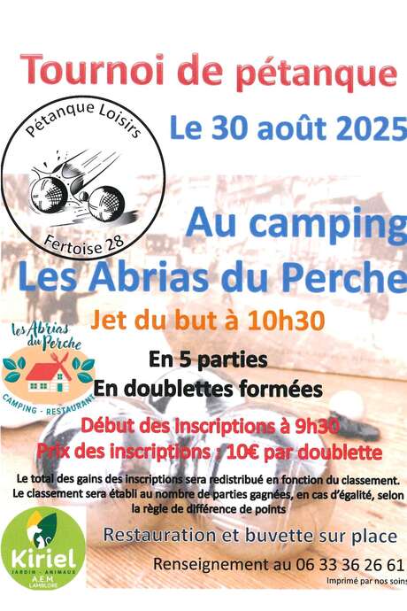 Tournoi de pétanque