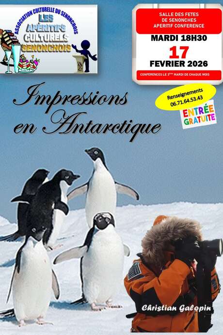 Apéritif conférence - Impressions en Antartique