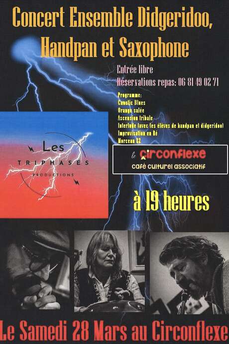 Concert Ensemble Didgeridoo, Handpan et Saxophone au Circonflexe