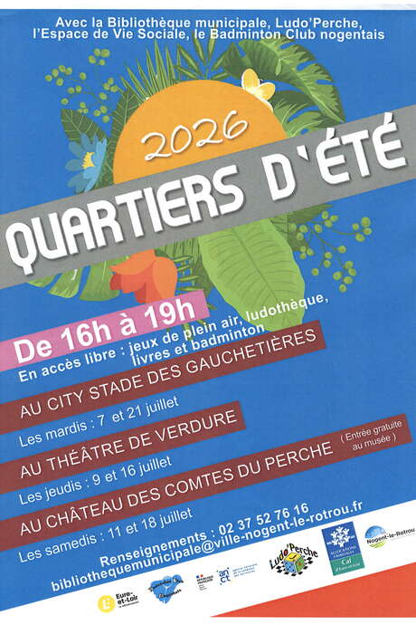 Quartiers d'été 2026