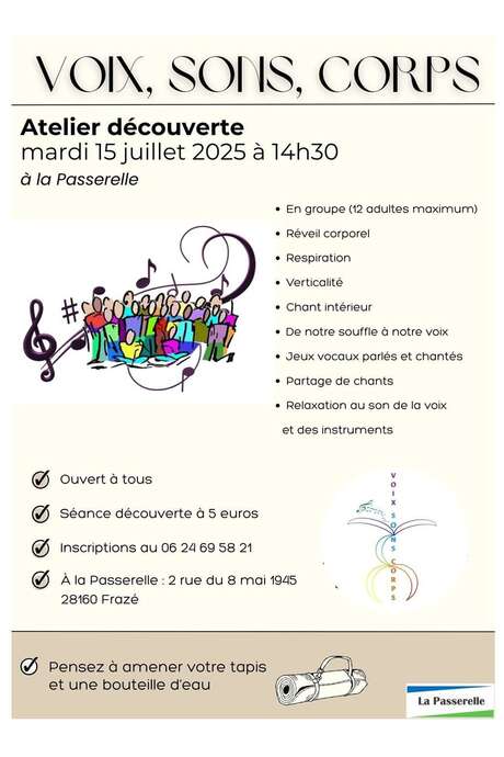 Atelier découverte "Voix, Sons, Corps"