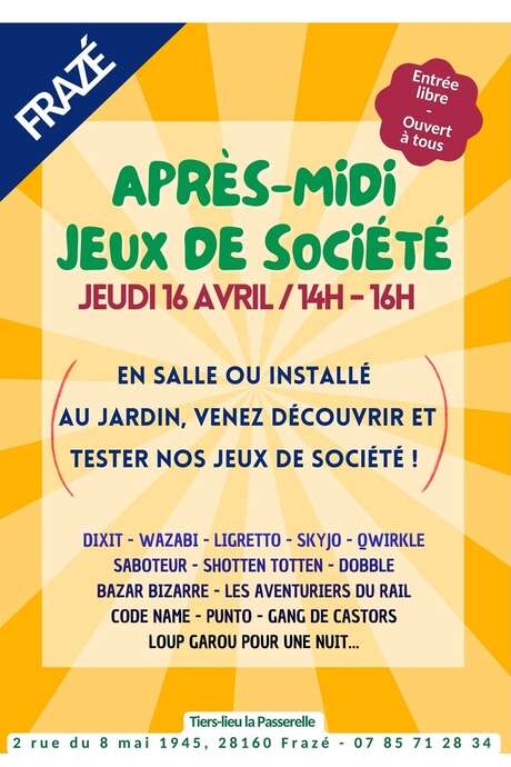 Après-midi jeux de société