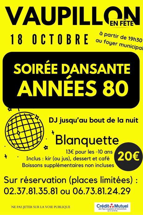 Soirée dansante année 80