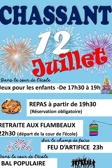 FEU D'ARTIFICE ET BAL POPULAIRE - Chassant