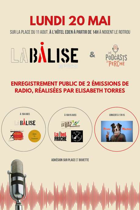 Enregistrement public de 2 émissions de radio