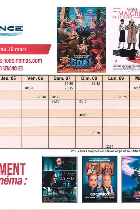 programme du 04 au 10 Mars