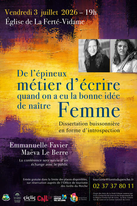 Conférence "De l'épineux métier d'écrire quand on a la bonne idée de naître femme"