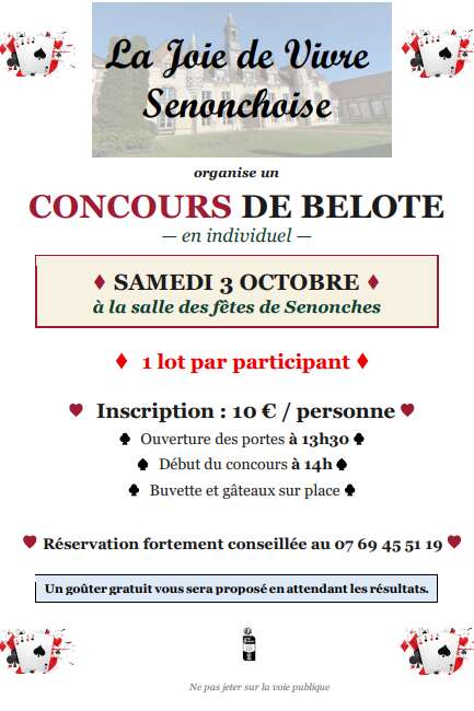Concours de Belote - en individuel