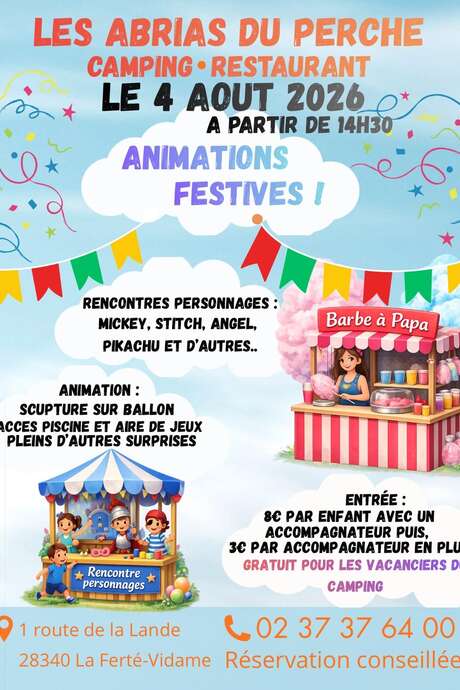 Animations festives du camping !