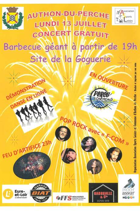 Concert & barbecue géant du 13 juillet 2026 - Fête nationale