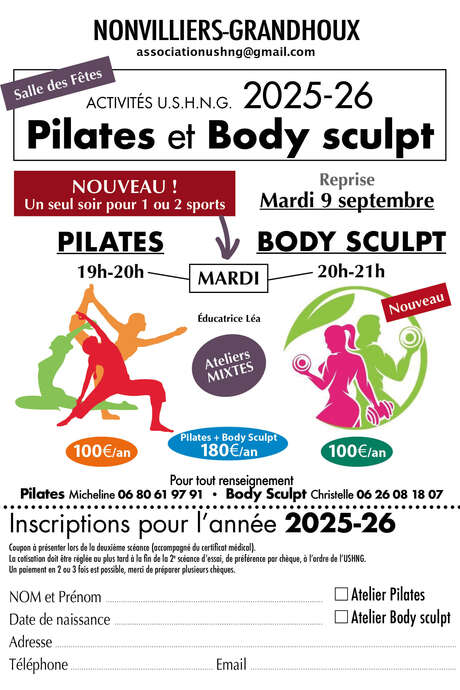 Pilates et body sculpt