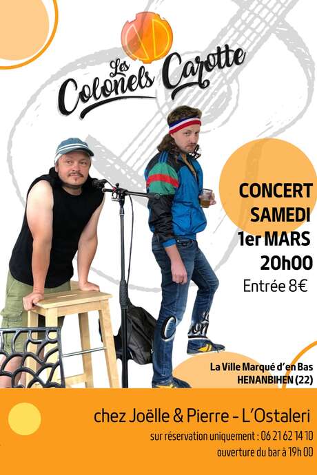 Concert "Les Colonels Carotte" - Soirée Rock, Folk, Blues