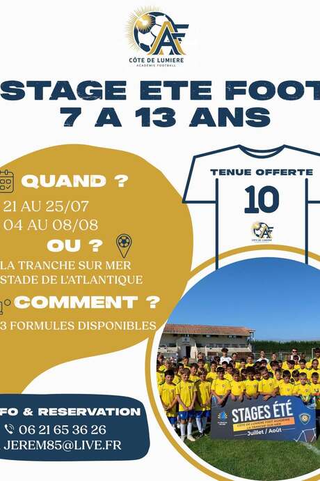 Stage été Foot, 7 à 13 ans