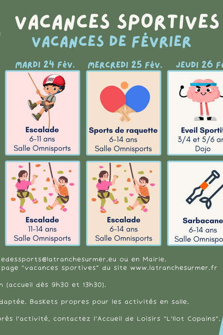Vacances sportives - février 2026