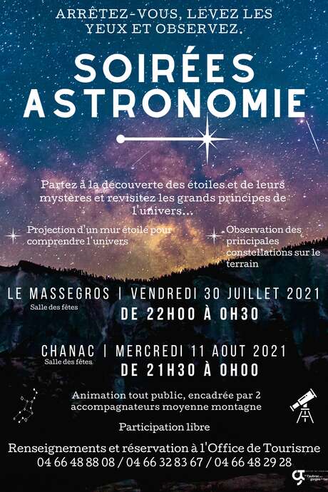 SOIRÉE ASTRONOMIE SOIRÉE ASTRONOMIE
