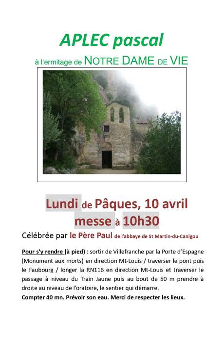 APLEC DE PÂQUES A LA CHAPELLE NOTRE DAME DE VIE