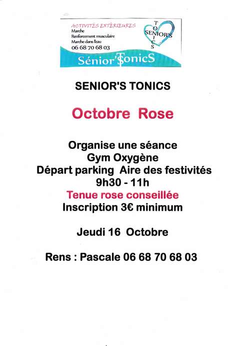 SEANCE GYM OXYGENE DANS LE CADRE OCTOBRE ROSE