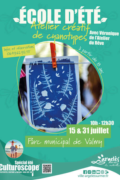 ECOLE D'ETE  : ATELIER CRÉATIF DE CYANOTYPES