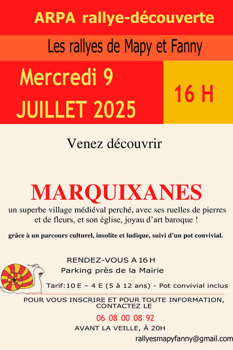 LES RALLYES DE MAPY ET FANNY : MARQUIXANES