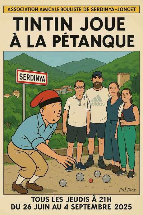 TINTIN JOUE À LA PÉTANQUE