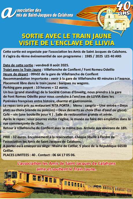 SORTIE AVEC LE TRAIN JAUNE VISITE DE L'ENCLAVE DE LLIVIA