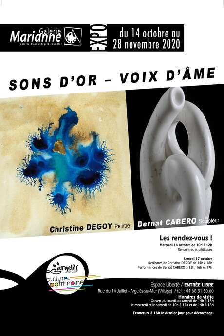 EXPOSITION DE PEINTURES ET SCULPTURES "SONS D'OR- VOIX D'AME" EXPOSITION DE PEINTURES ET SCULPTURES "SONS D'OR- VOIX D'AME"