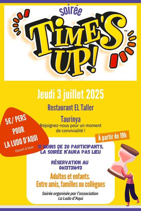 SOIRÉE TIME'S UP!