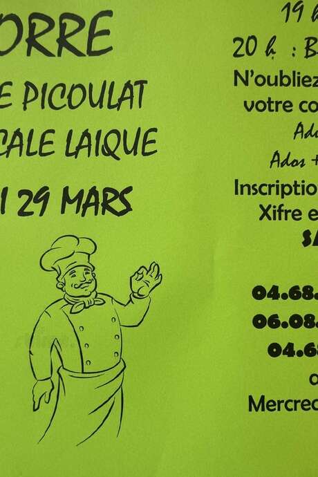 REPAS : BOLES DE PICOULAT