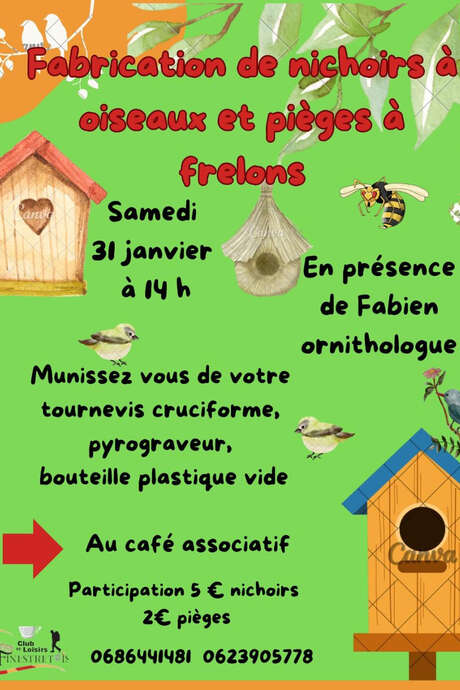 ATELIER FABRICATION DE NICHOIRS ET PIÈGES À FRELONS