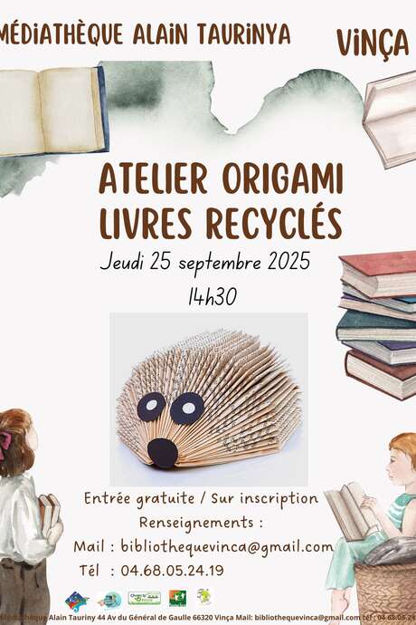 ATELIER ORIGAMI LIVRES RECYCLÉS