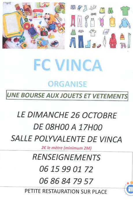 BOURSE AUX JOUETS ET VÊTEMENTS